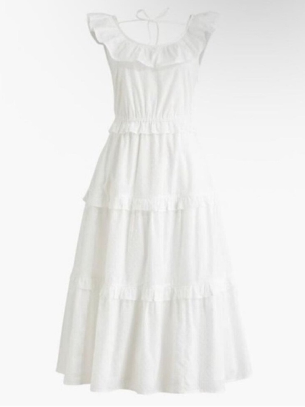 J Crew Dress 8P Summer White - Picture 2 of 8